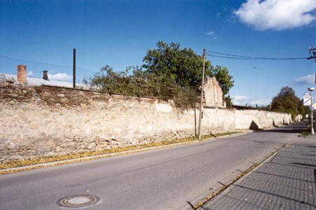 bývalá zeď Louckého kláštera