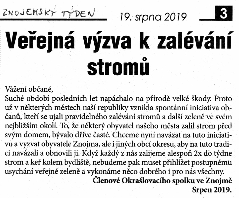 znojemský týden - 19.8.2019