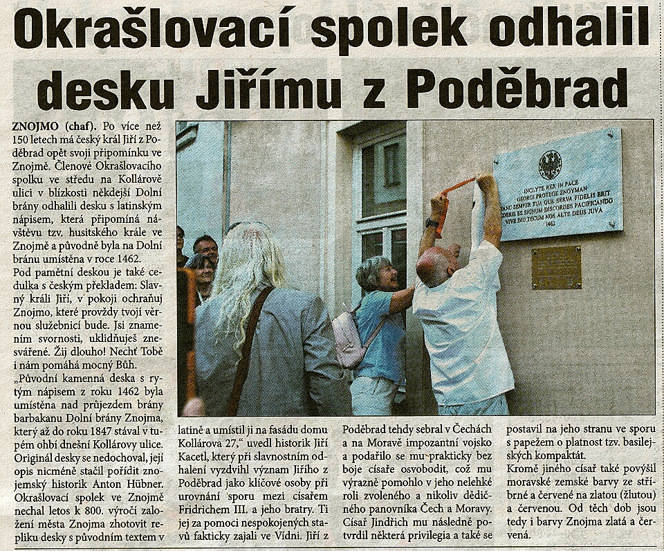 Odhalen&iacute; desky k.j.p.