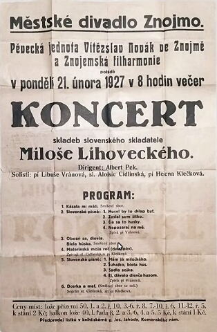 Znojemská Filharmonie - 1927