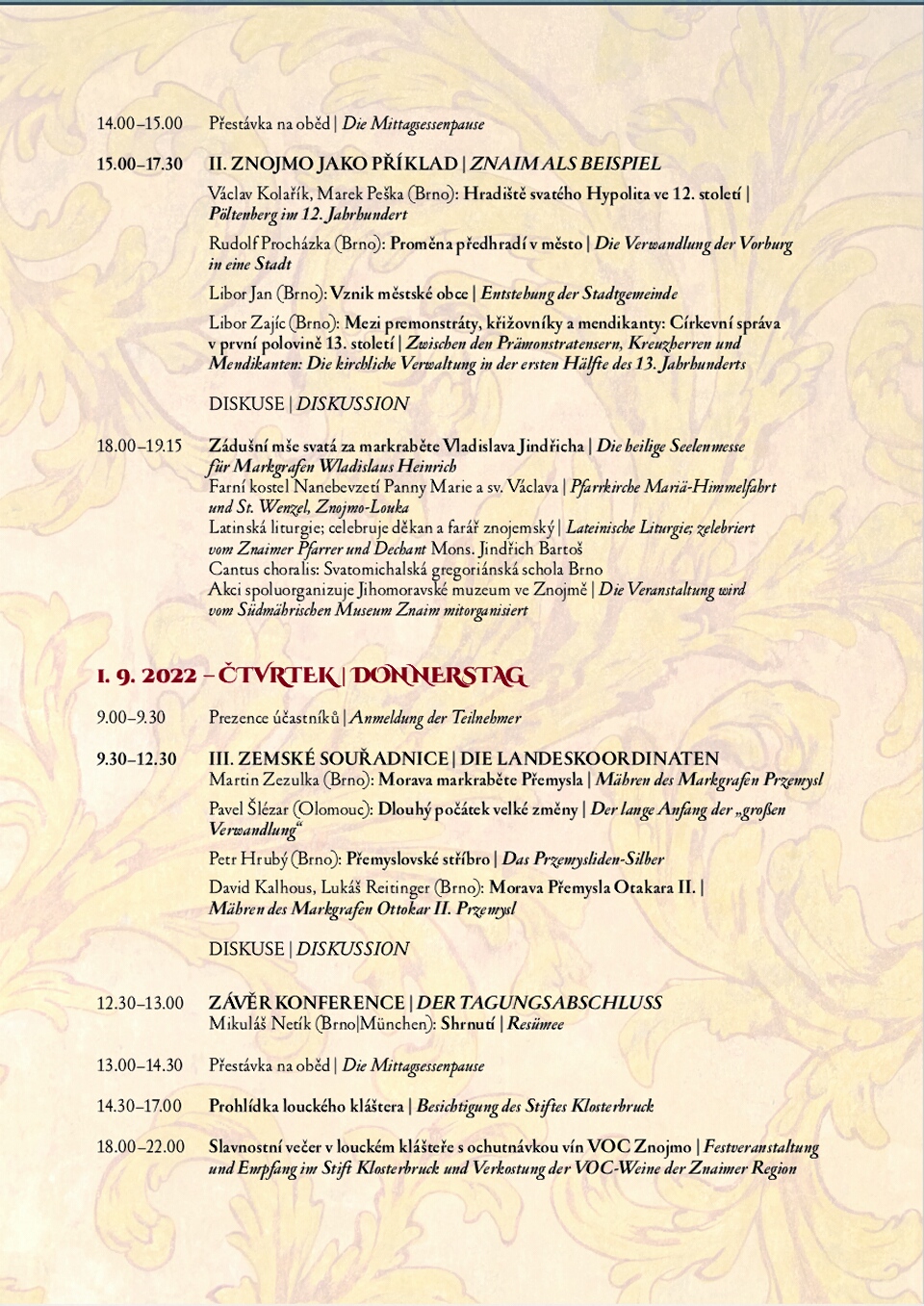 program konference III.