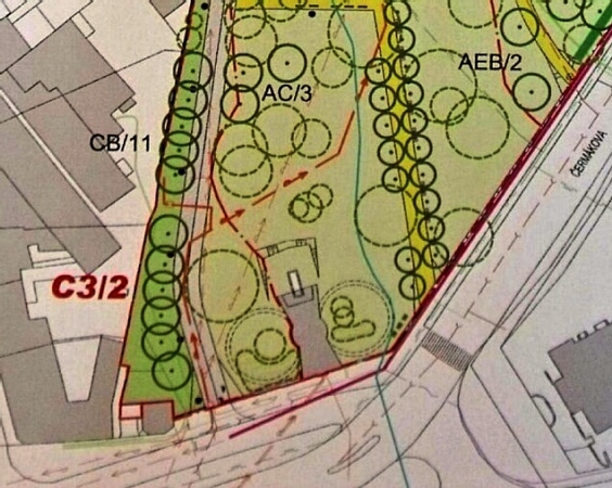 plán Dolní park
