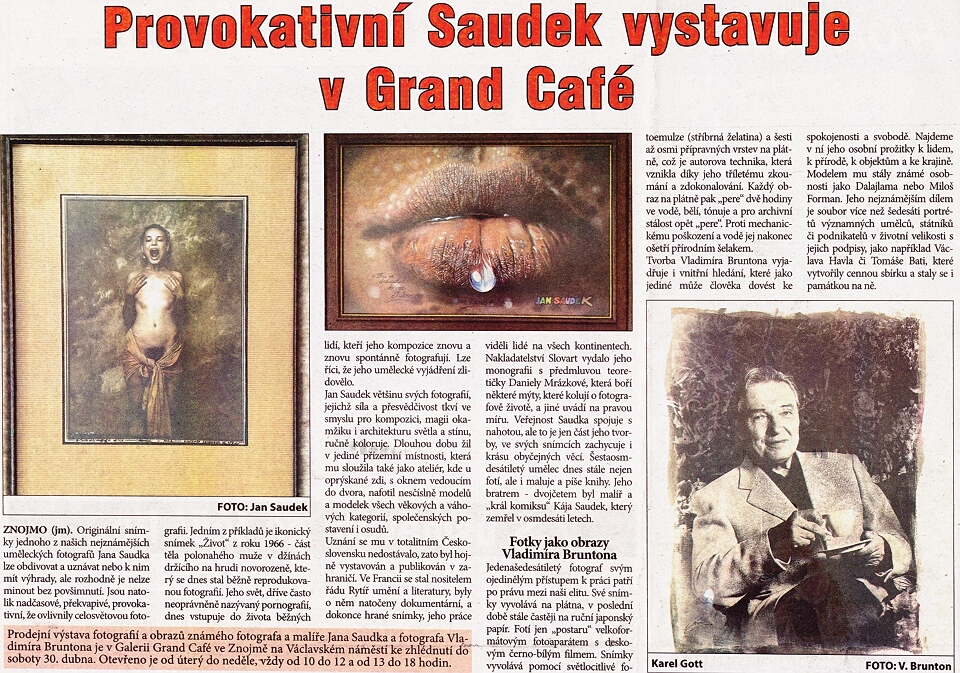 Galerie Grand Café - Saudek, Brunton, výstava