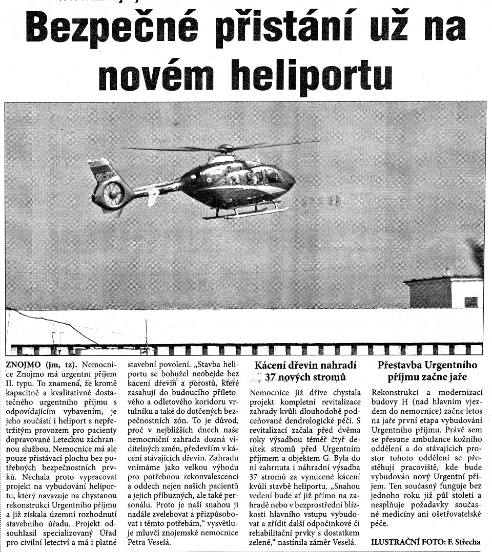 heliport nemocnice