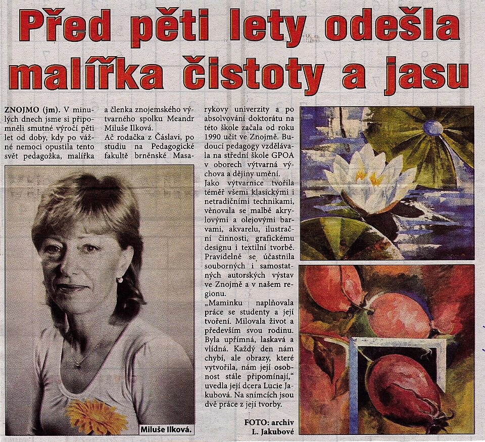 Miluše Ilková - 1959-2016