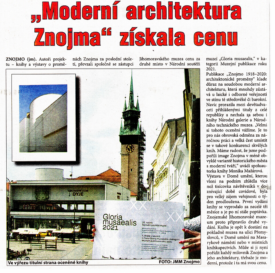 kniha o architekte Znojma 20. stol.