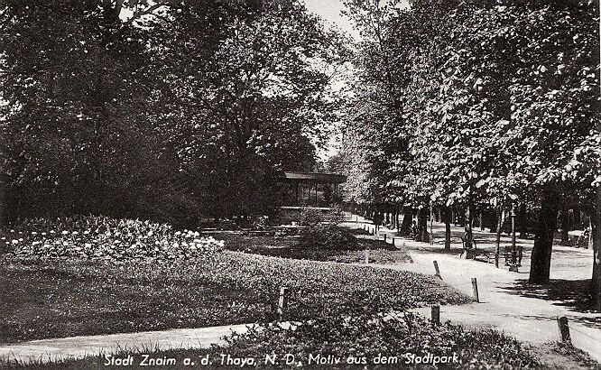 Městský park 30. léta 20.století
