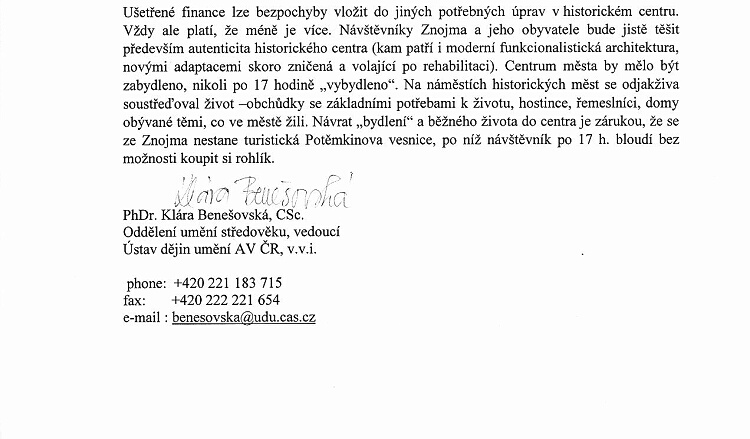 dopis dr. Kláry Benešovské - b