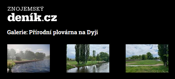 pírodní plovárna Dyje - tvoíme Znojmo 2021