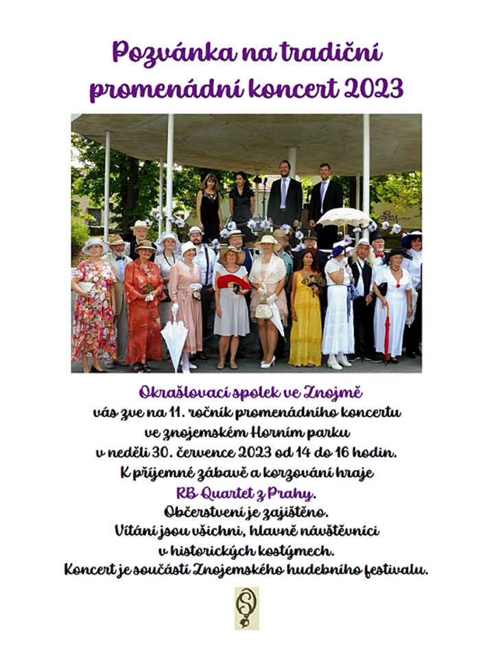 pozvánka na promenádní koncert 2023-07-30