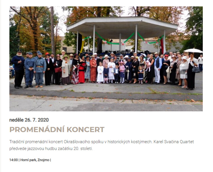 pozvánka na promenádní koncert 2020-07-26