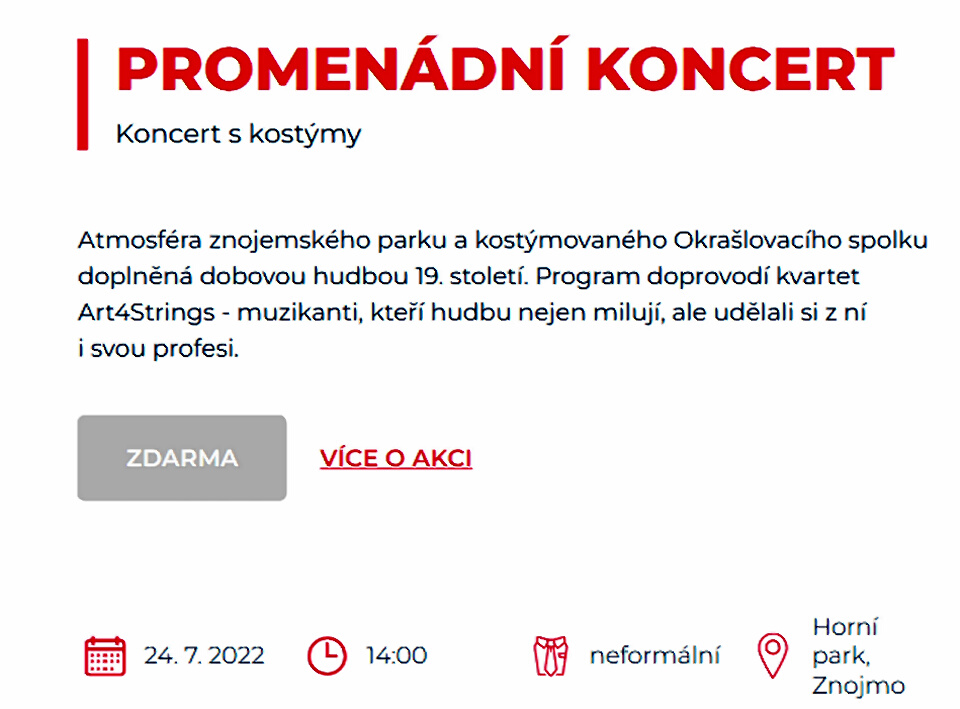pozvánka na promenádní koncert 2022-07-24