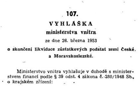 Vyhláška MV -1953