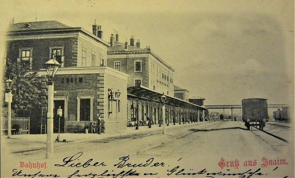 nádraí Znojmo kolem 1900