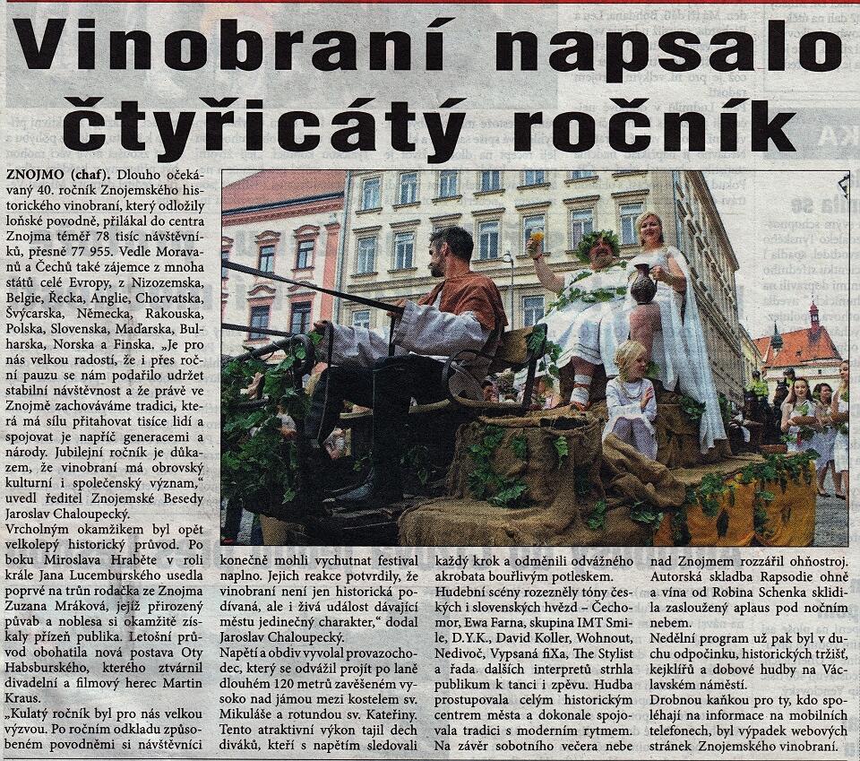 Znojemské vinobraní - 40 let