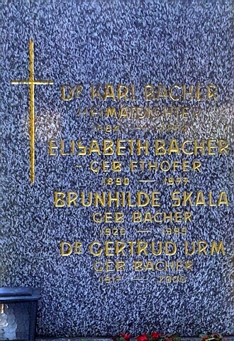 Karel Bacher hrob, Víde