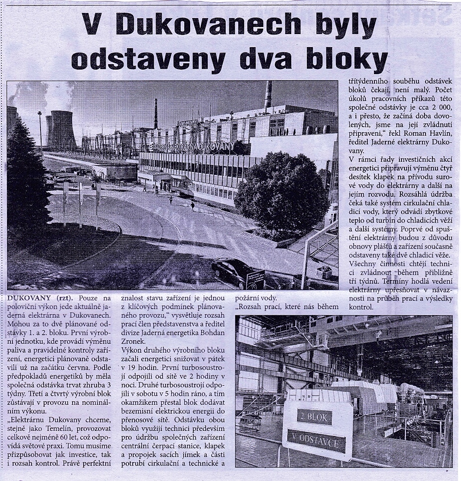 akw Dukovany - odstavka  - 2023