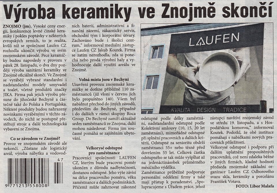 Keramika Znojmo kon�&iacute; - 2025