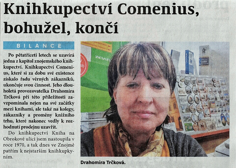 Draha Tr�kov&aacute; - knihkupectv&iacute; Comenius