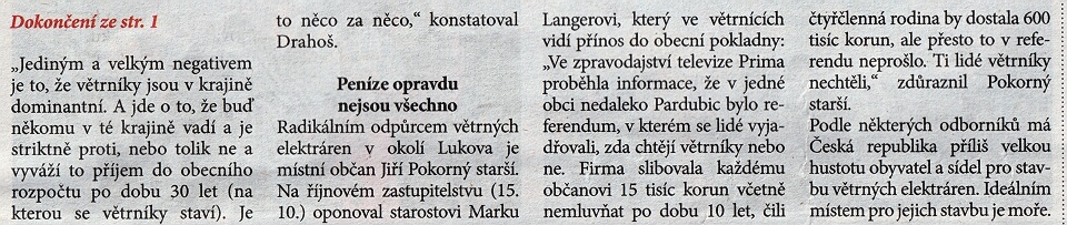 vtrné elektrárny Lukov