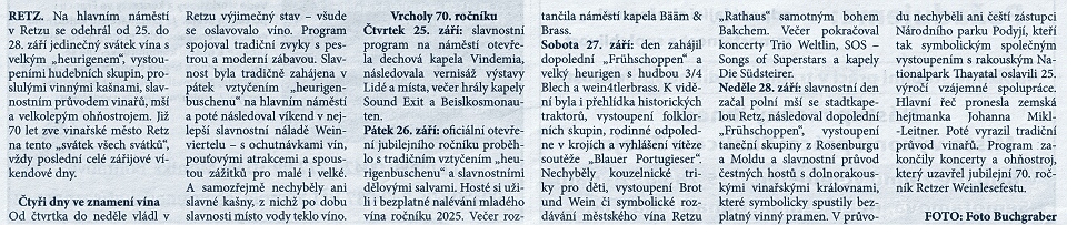 Vinobraní Retz - 2025