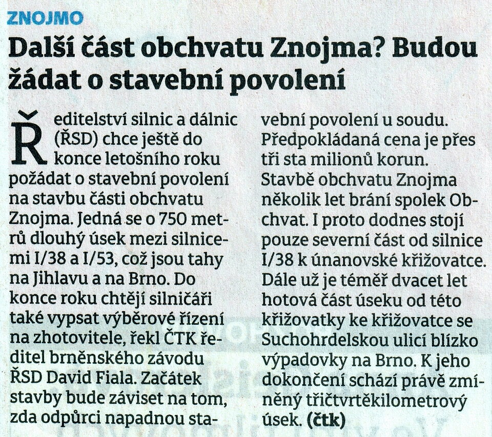 znojemsk&yacute; obchvat ???