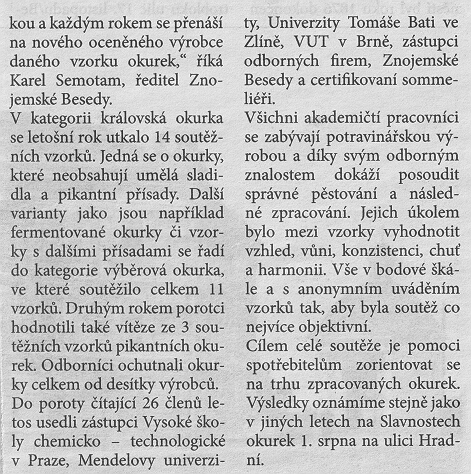hodnocení okurek - 2025