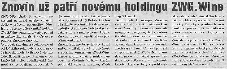 Znovin  - nov&yacute; majitel