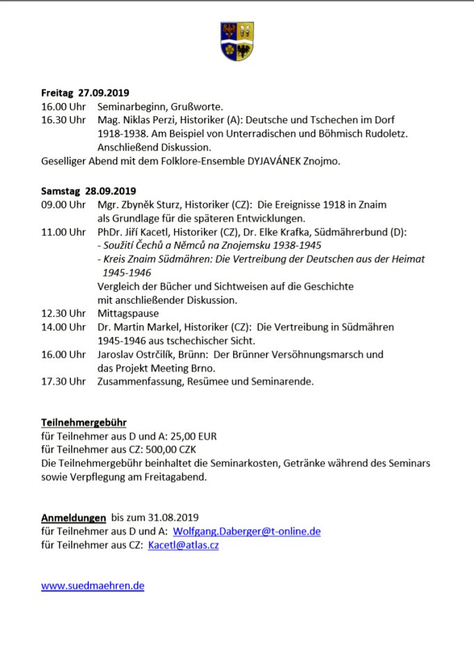 St. Wenzel-Seminar - 2019
